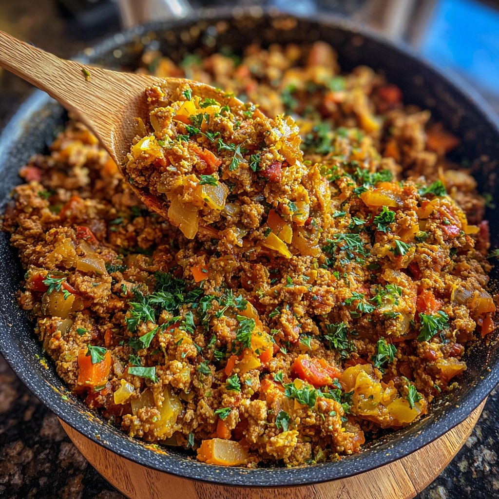 Hearty Ground Turkey Skillet