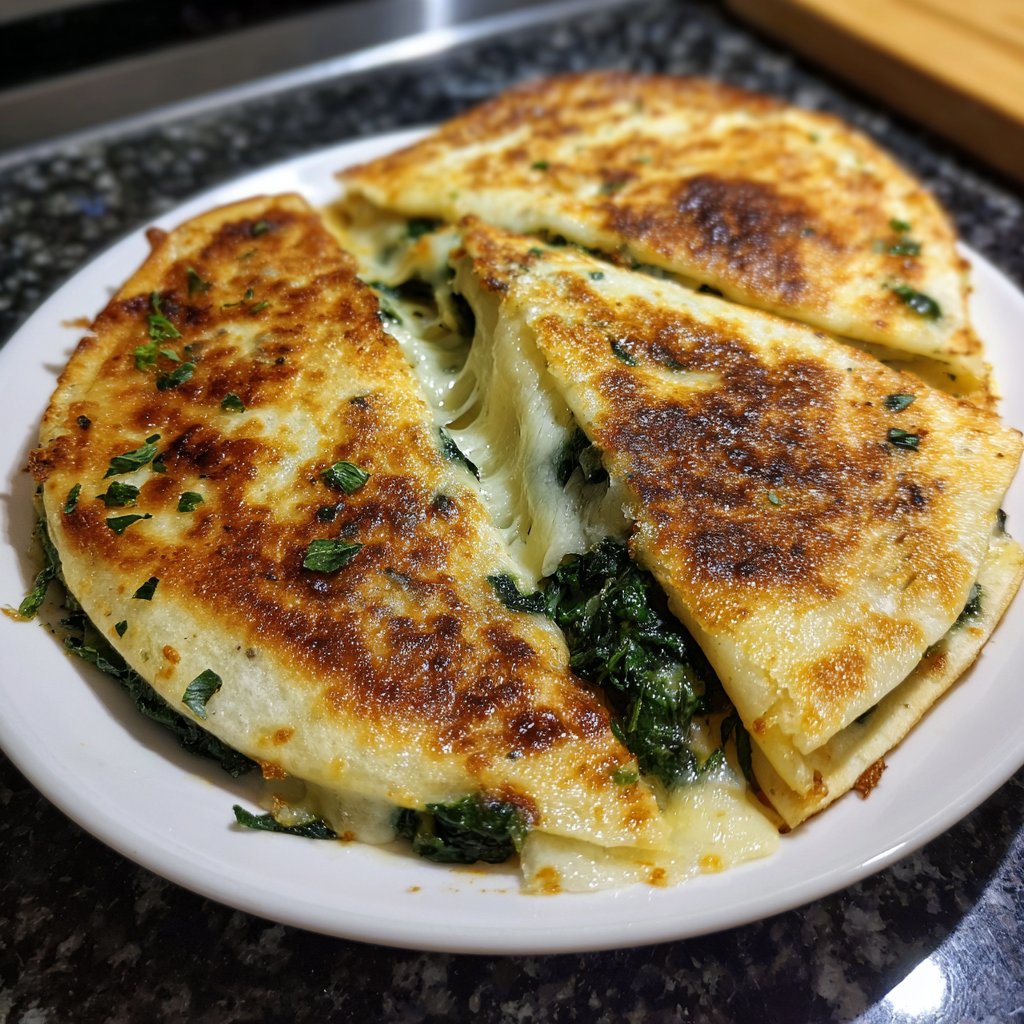 Savory Spinach and Cheese Quesadilla