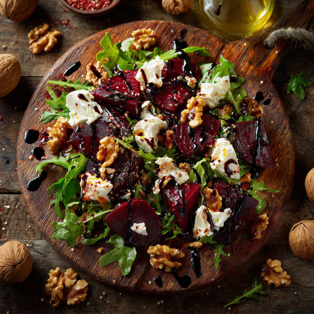 Lively Beetroot and Goat Cheese Salad