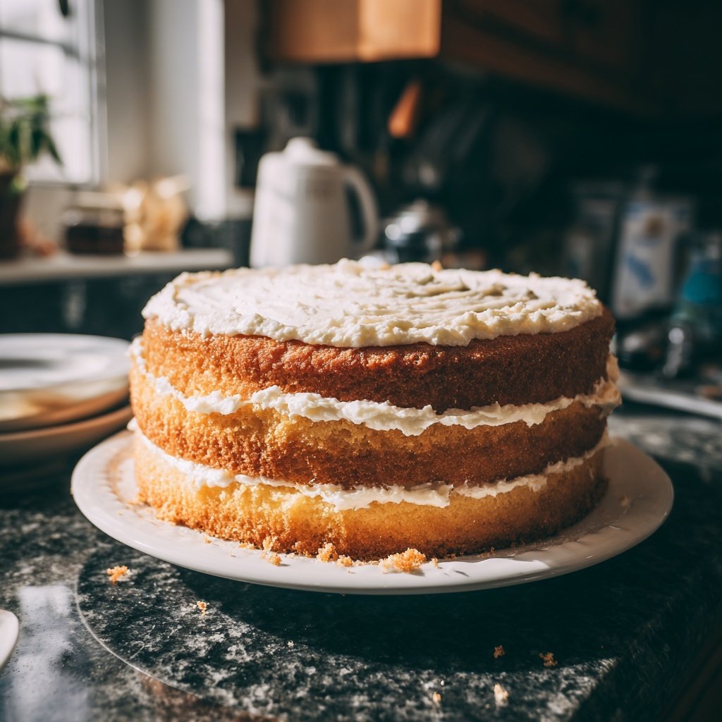 Dessert Vanilla Sponge Cake