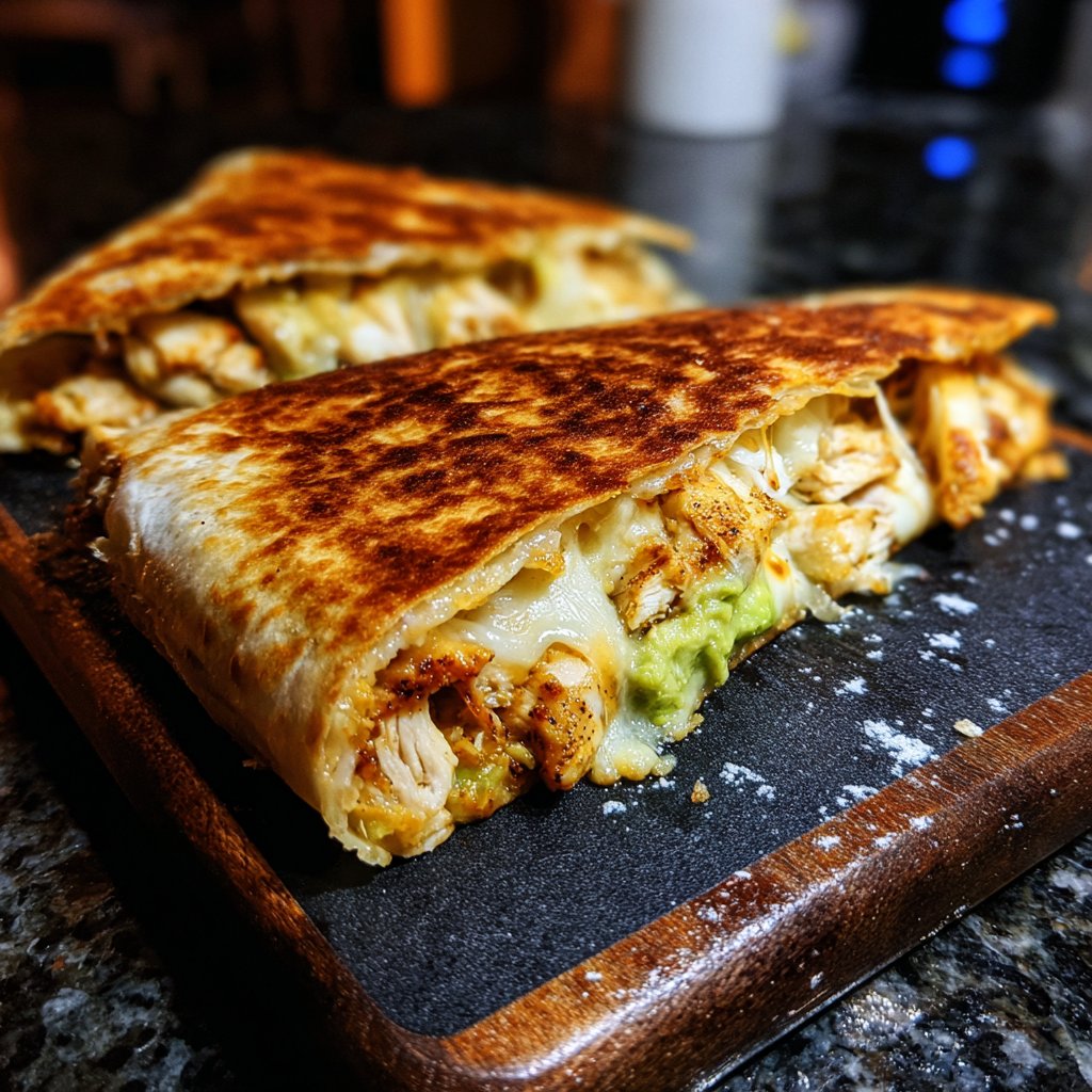 Air Fryer Chicken Mozzarella Wrap with Avocado