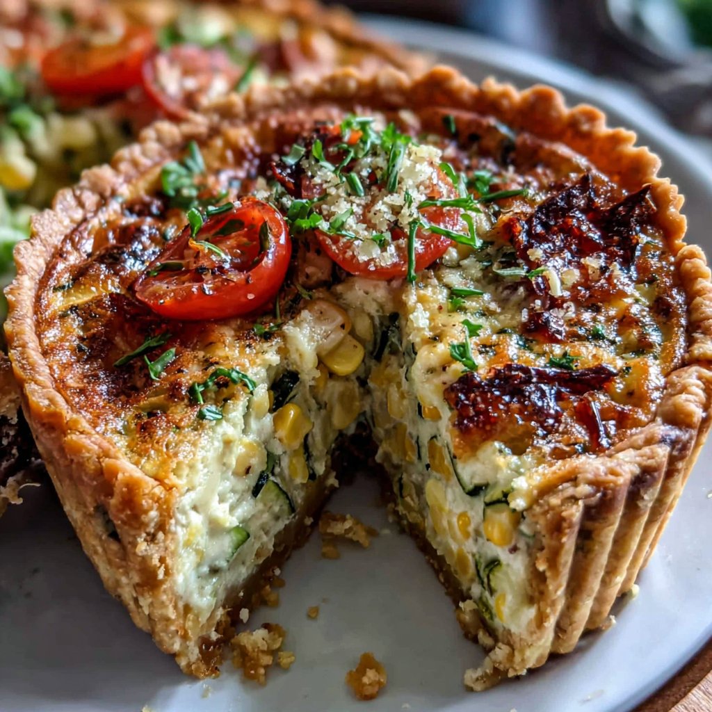 Zucchini and Corn Quiche