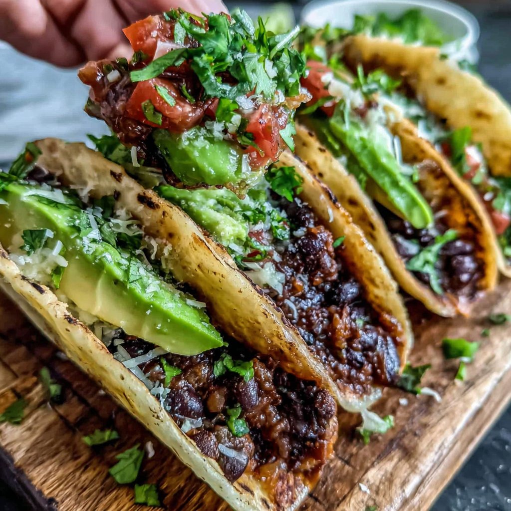 Spicy Black Bean Tacos
