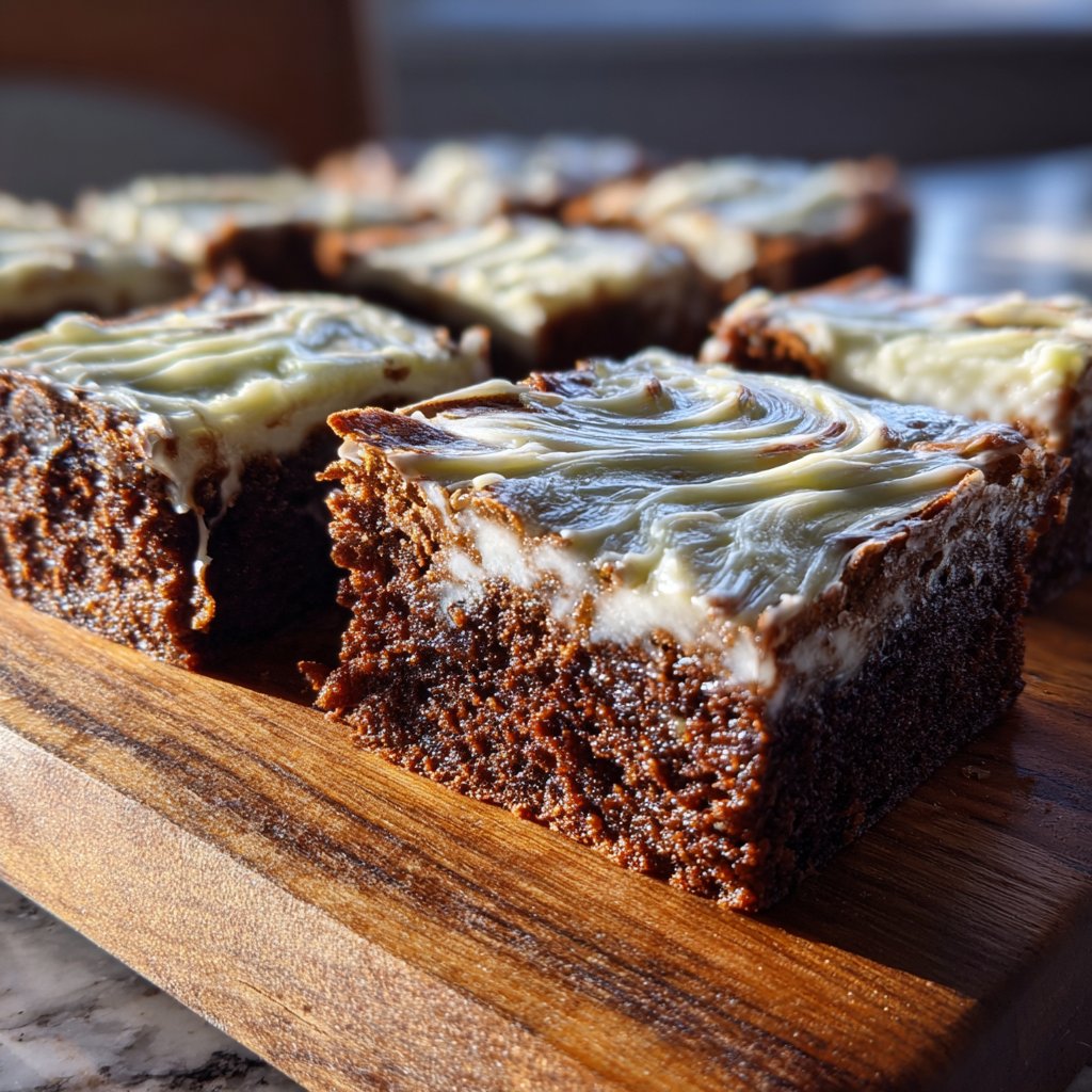Green Velvet Brownies with Cream Cheese Frosting