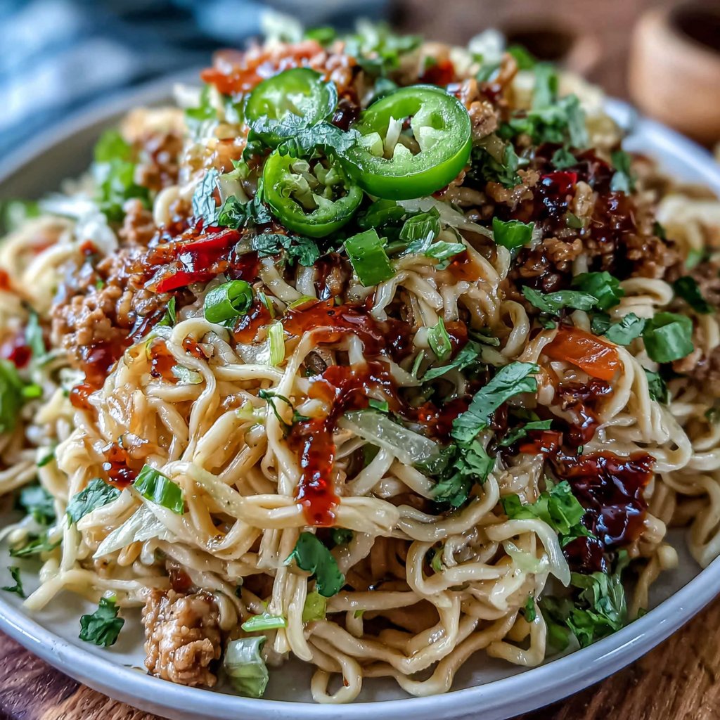Crispy Chili Turkey Noodles