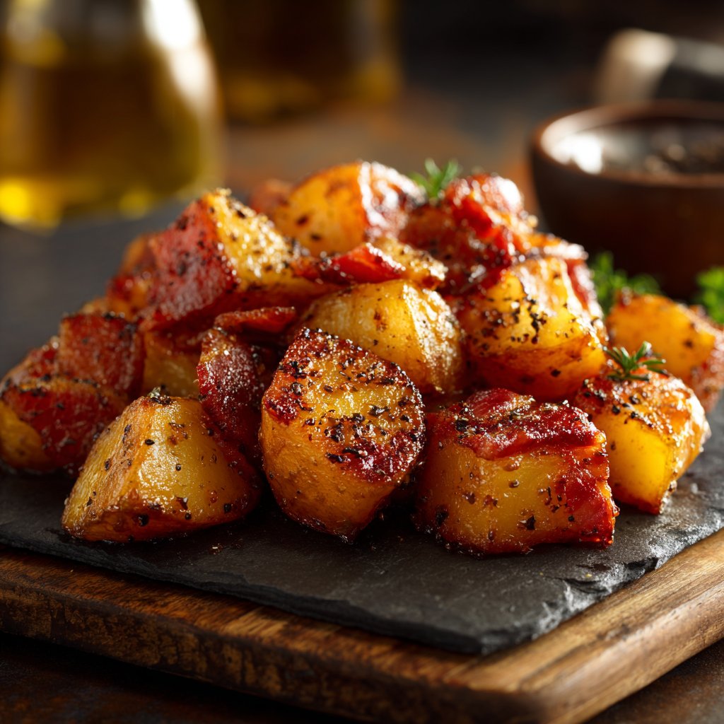 Crispy Maple Bacon Potatoes